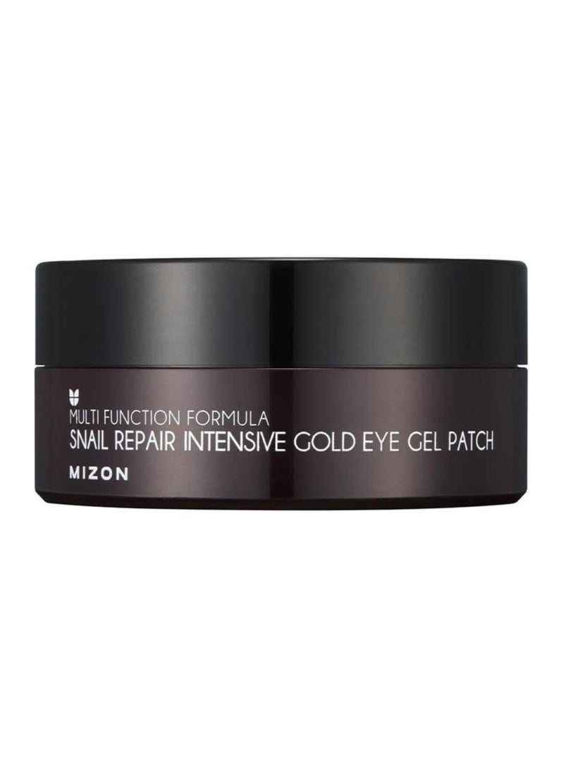 MIZON SNAIL REPAIR GOLD EYE GEL PATCH x 60 Korean skincare 24K Gold Eye Patches Anti Dark Circles and Anti Aging  Snail Mucin Extract Nourishes &Illuminates the under Eye Area - Image 3