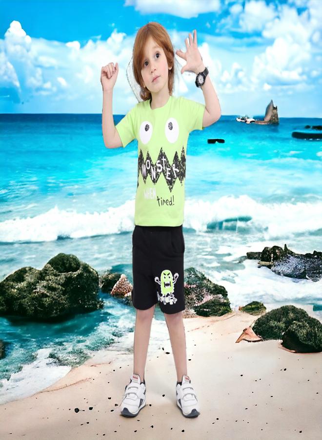 CHOiCE Boys' Deluxe Cotton Nightwear (Age 3) - Summer Series 2024 - Tender Fabrics and Radiant Colors for a Polished, Relaxed Ensemble, The best supplier for the product 🌈 CHOICE - Image 2