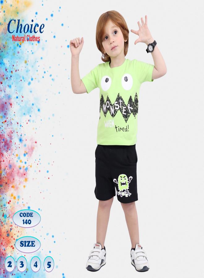 CHOiCE Boys' Deluxe Cotton Nightwear (Age 3) - Summer Series 2024 - Tender Fabrics and Radiant Colors for a Polished, Relaxed Ensemble, The best supplier for the product 🌈 CHOICE - Image 4