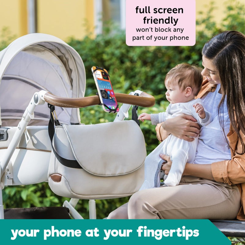 Hoovy Stroller Phone Mount | Silicone Stroller Phone Holder | Cell Phone Holder for Strollers, Shopping Carts, or Handlebars | Phone Holder Mount for Strollers - Image 5