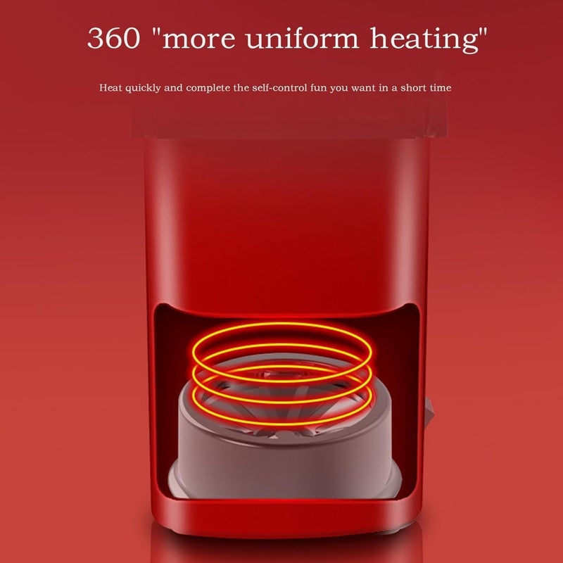 AMINAC Popcorn Maker Popcorn Machine Electric Hot Air, 1200W Home Movie Theater, Oil-Free BPA-Free Pop Corn Snack, Red 220V - Image 3