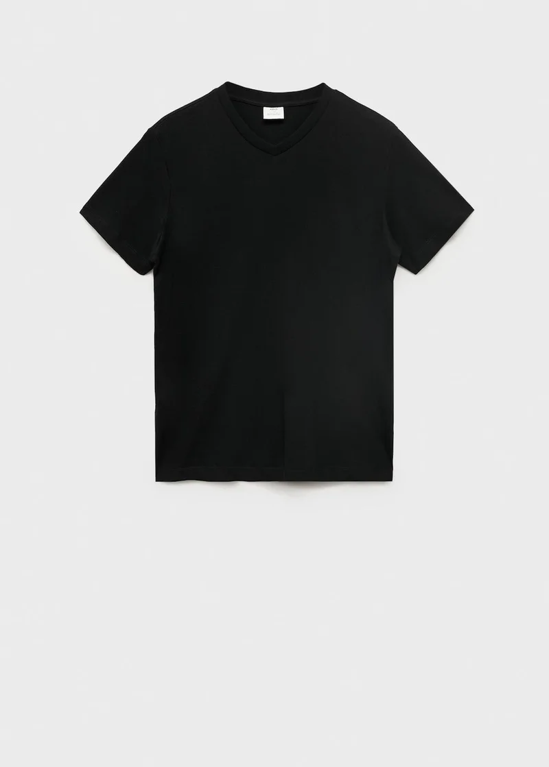 Mango Man  Casual V-Neck T-Shirt for Men | Best Price UAE