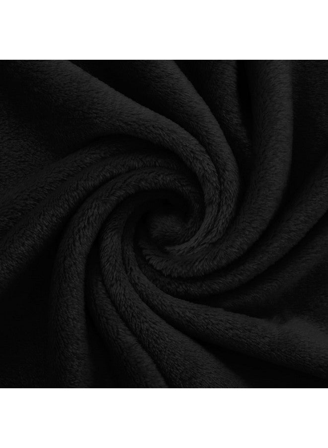 Pro Goleem Fleece Baby Blanket with 2 Inch Satin Trim Soft Anti-Static Plush Blanket for Boys and Girls Christmas Baby Gifts for Babies Black 30''x40'' - Image 3