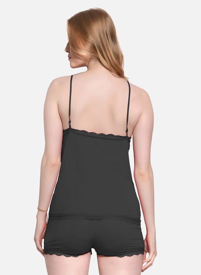 FIMS Lace Detail Top & Shorts Night Suit - Image 5