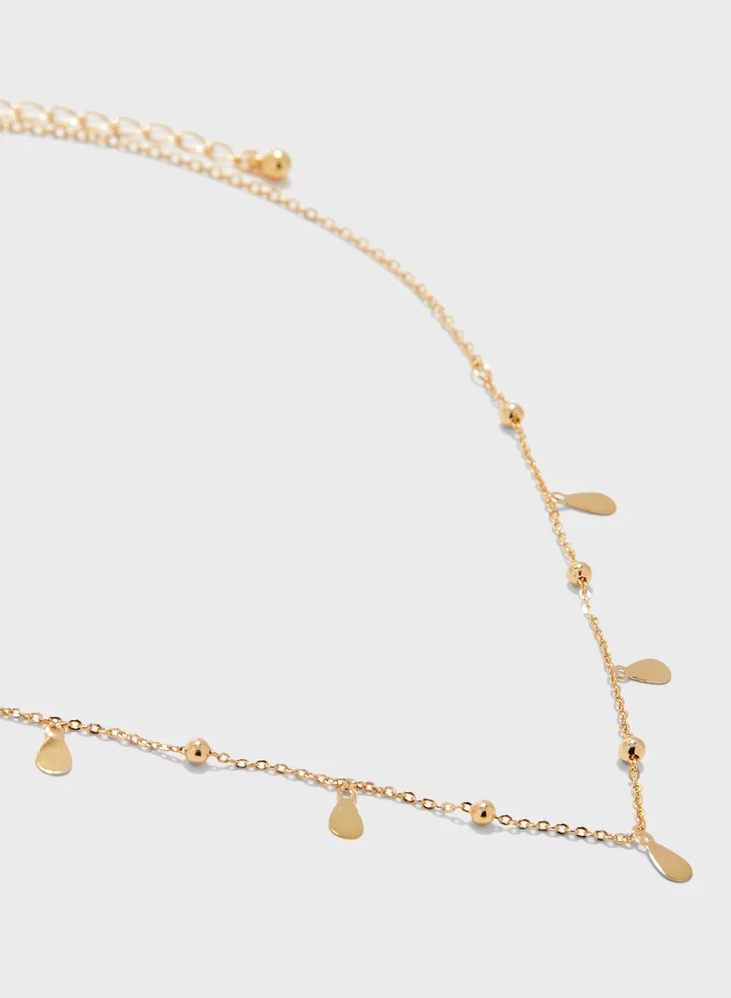 American Eagle Cowrie Shell Layered Necklace Set