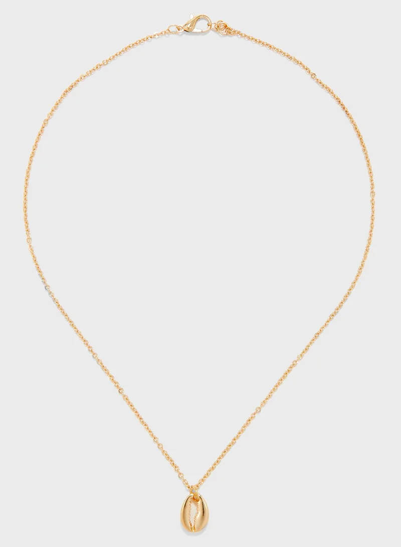 American Eagle Cowrie Shell Layered Necklace Set