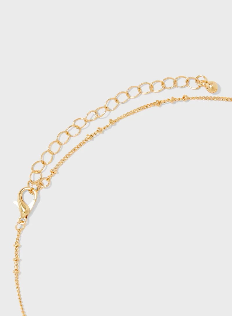American Eagle Cowrie Shell Layered Necklace Set