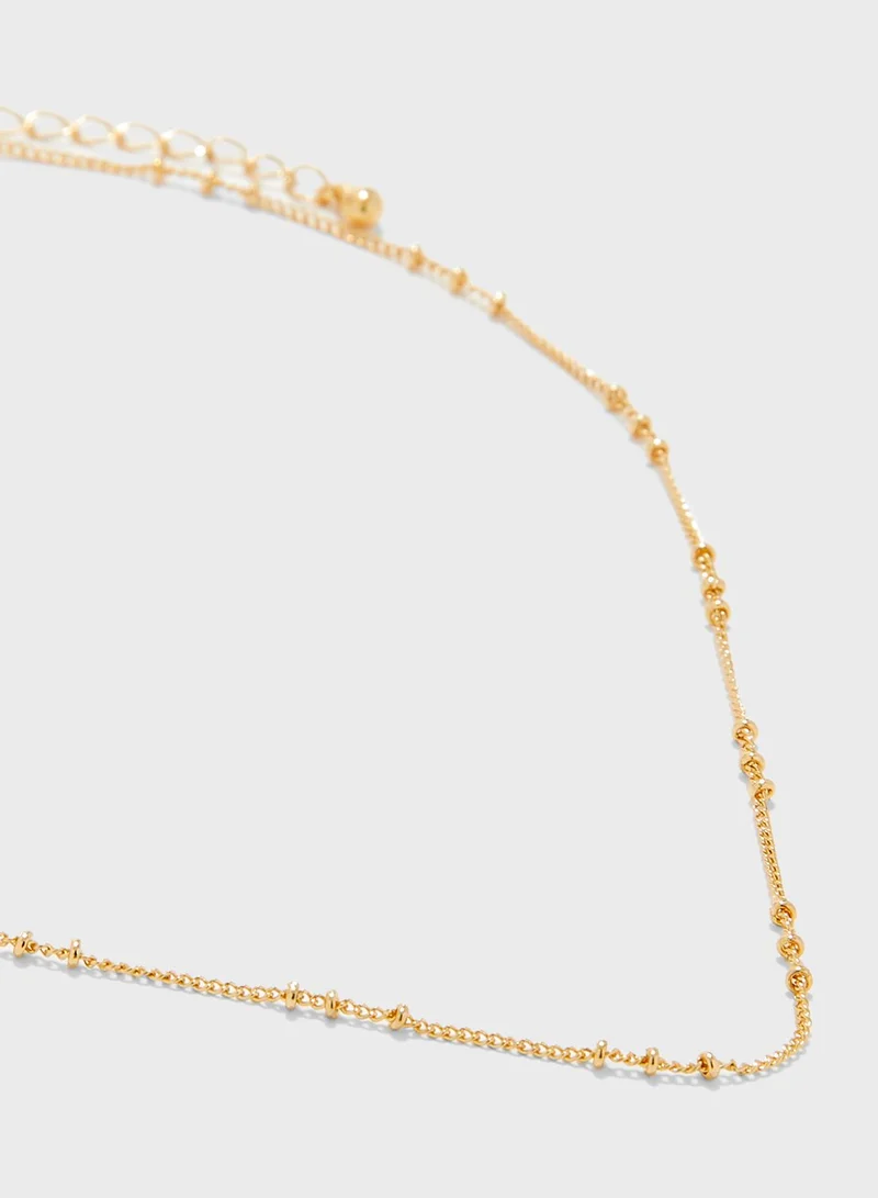 American Eagle Cowrie Shell Layered Necklace Set