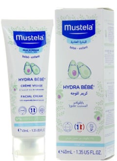Mustela كريم الوجه - هيدرا بيبي - البشرة العادية - موستيلا - 40 مل  - Image 2