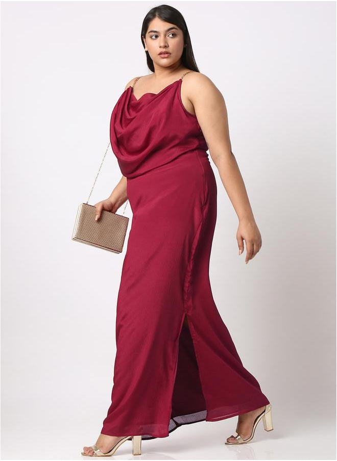 Plus Cowl Neck Strappy Maxi Dress with Side Slit - pzsku/ZDC04AECB77ADA51E1981Z/45/_/1738970540/4b192b2d-8250-4575-927f-2f20b2117228