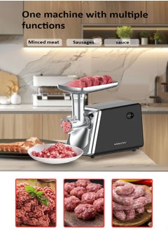 Electric Meat Grinder,2500W Heavy Duty Meat Mincer with 2 Grinding Plates, Sausage & Kubbe Accessory, Reverse Function,SK-06017 Black/Silver - pzsku/ZDC04C9505226F1286521Z/45/_/1734598713/fe73d7ff-9c9a-4bda-bbae-ae7074e69842