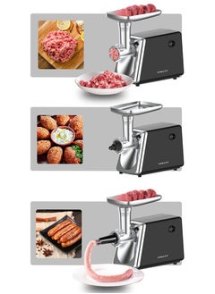 Electric Meat Grinder,2500W Heavy Duty Meat Mincer with 2 Grinding Plates, Sausage & Kubbe Accessory, Reverse Function,SK-06017 Black/Silver - pzsku/ZDC04C9505226F1286521Z/45/_/1734598786/b3eb71ea-7abe-4cce-b195-e0b4500916b7