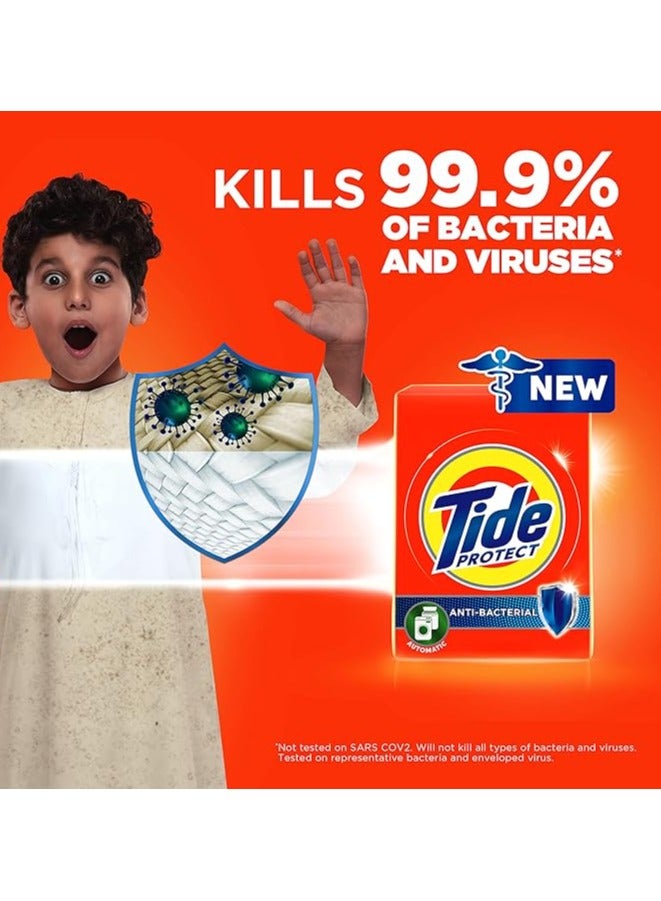 Tide Automatic Protect Antibacterial Laundry Detergent Powder 2.5Kg Pack of 2 - Image 2