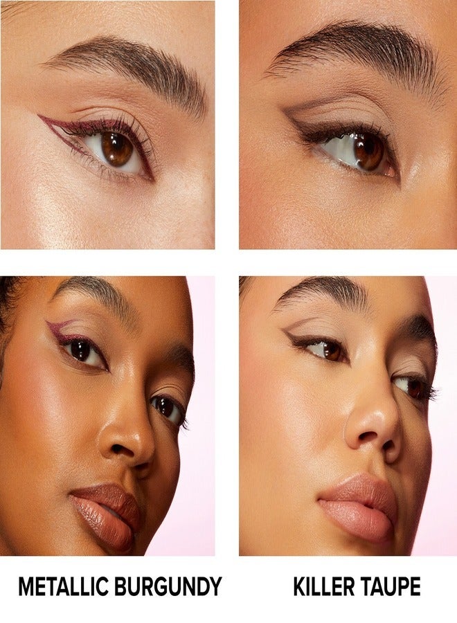 Too FacedCosmetics Too Faced Killer Liner 36 Hour Waterproof Gel Eyeliner Mettalic Burgundy (1.2g)  - Image 4