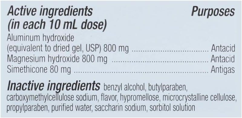 Leader Antacid Liquid with Aluminum Hydroxide Simethicone AntacidAntigas for Heartburn Relief Acid Indigestion Pressure Bloating Sour Stomach Original Flavor MYLANTA 12 FL OZ Pack of 1 - Image 3