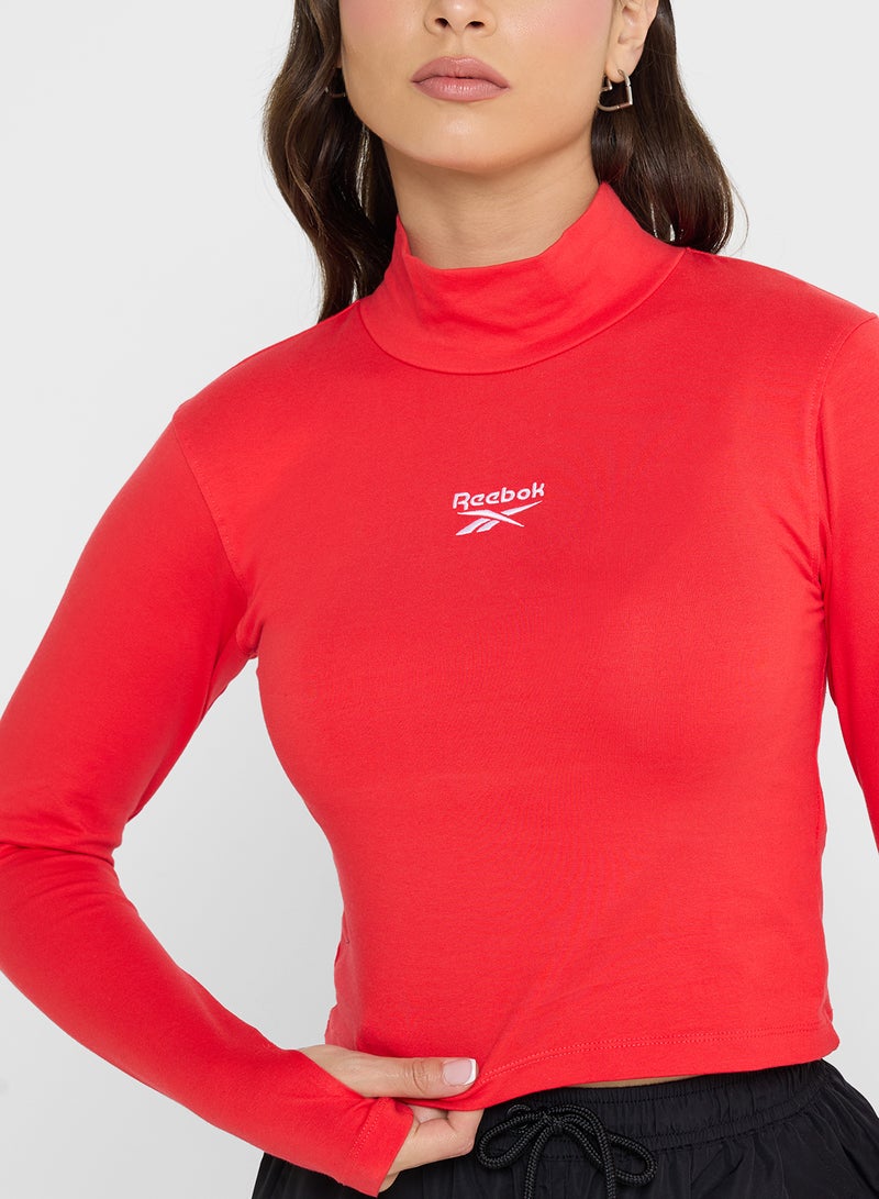 Reebok Jade Roll Neck Slim Croped T-Shirt - Image 3