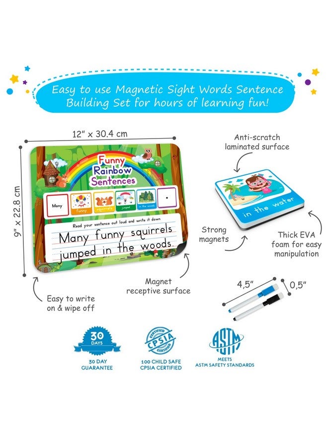 Simply magic 105 PCS Sentence Building Kit for Kids, Sight Word Magnets, Word Magnets for Fridge, Speak and Spell, Speech Therapy Toys for Toddlers 3-4, Classroom Must Haves for Learning to Read - Simply Magic  - Image 4