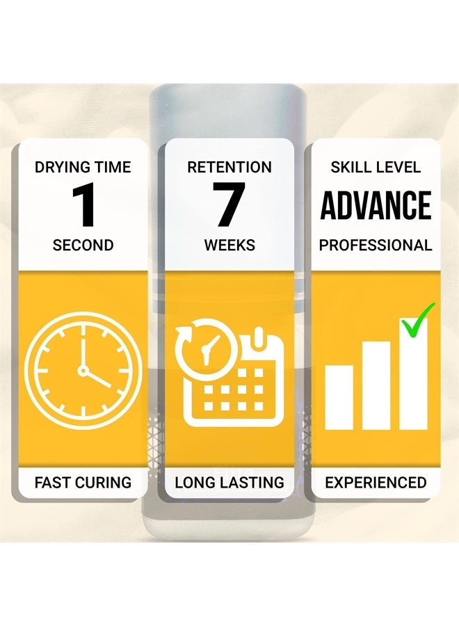 Forabeli Elite Fast Eyelash Extension Glue - Forabeli 5 ml / 1 Sec Drying time/Retention 7 Weeks/Fast Drying Black Lash Adhesive for Professionals/Eyelash Extension Supplies - Image 2