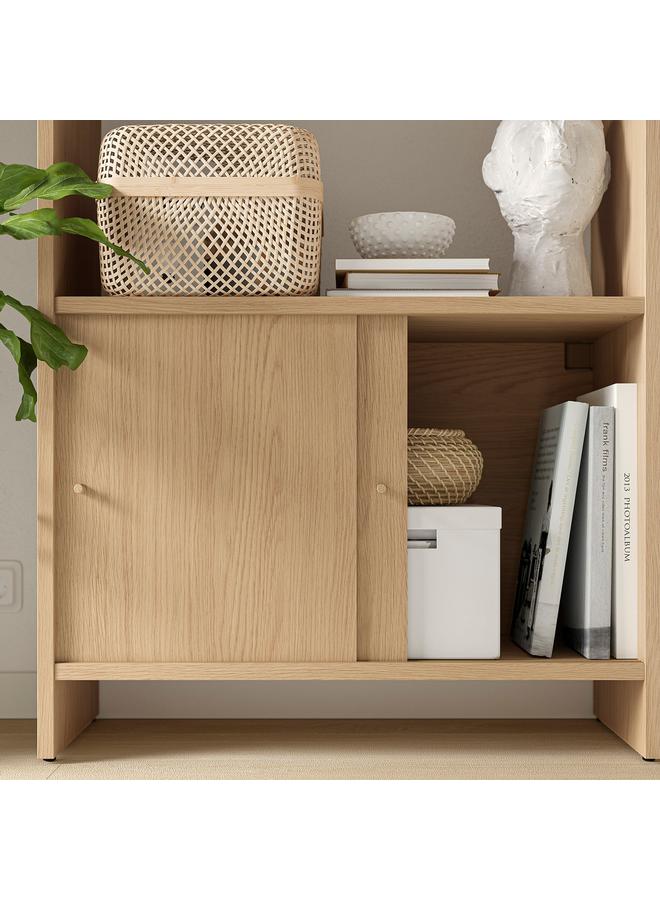 erorex Cabinet With Sliding Doors, Oak Effect - Image 2