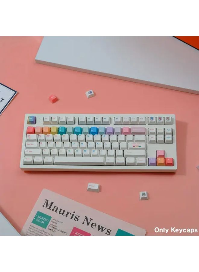 Pbt Cherry Keycap Dye Sub Macaron Keycaps For Mx Switch Mechanical Keyboard Gaming - Image 1