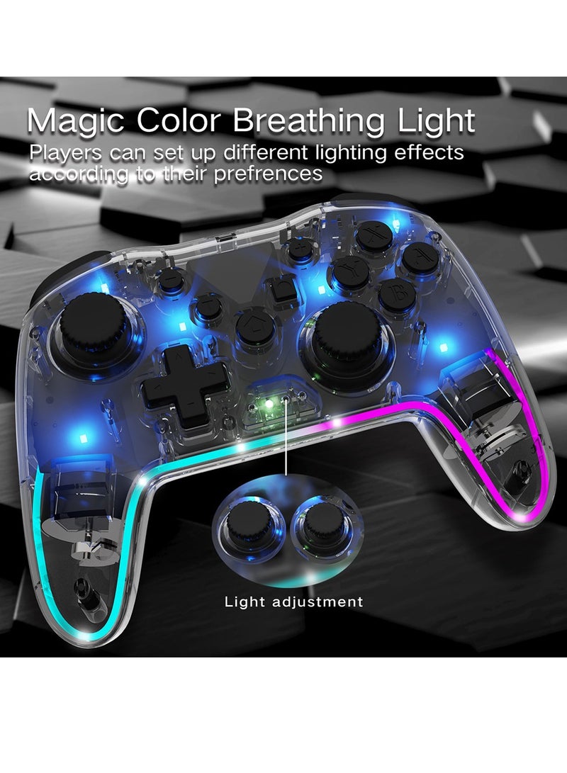 وحدة التحكم في التبديل، وظيفة انفجار توربو، ضوء RGB بـ 7 ألوان، اتصال بلوتوث لاسلكي، جيروسكوب 6 محاور، وظيفة اهتزاز محرك مزدوج 3 مستويات، بطارية ذات سعة كبيرة 600 مللي أمبير في الساعة، 10 ساعات من ا - Image 3