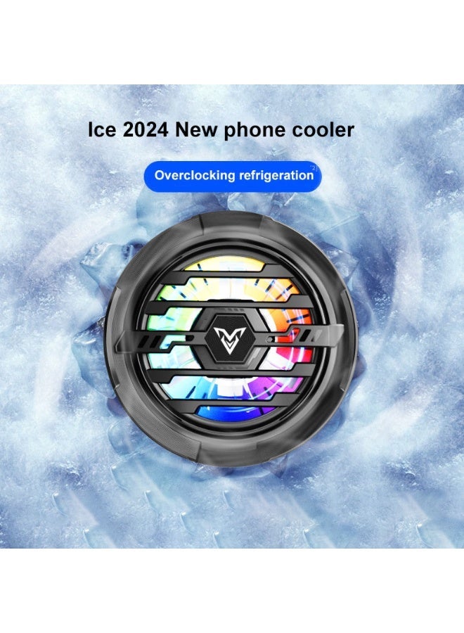 F27 LED Smart Digital Display Magnetic Phone Cooler | Semiconductor Cooling Fan with RGB Lights & Type-C Fast Charging | Detachable Clip Design for Gaming, Office & Outdoor Use | Compatible with iPhone & Android Phones - Image 2