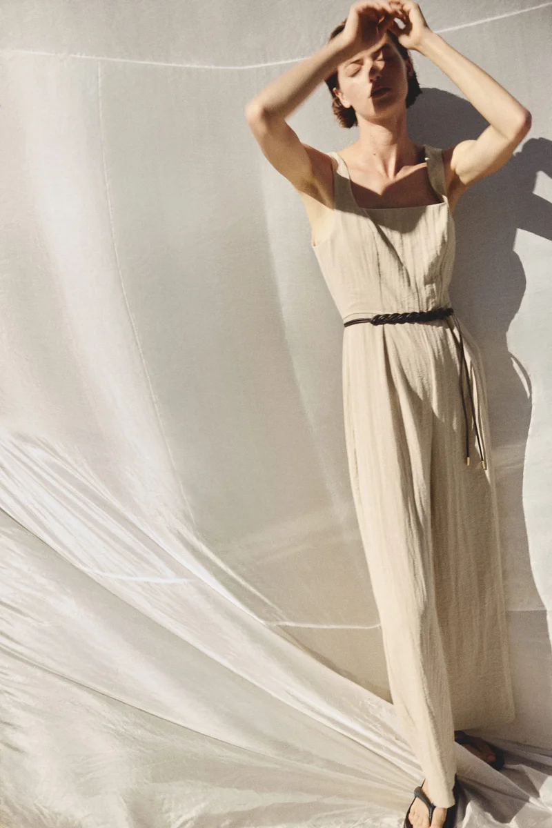 Belted jumpsuit