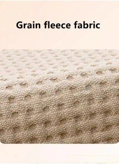 Kutis 1-Piece Bathroom Absorbent Non-Slip Mat Balcony Bedroom Floor Mat Grain Fleece Beige 60x40 Centimeter  - Image 4