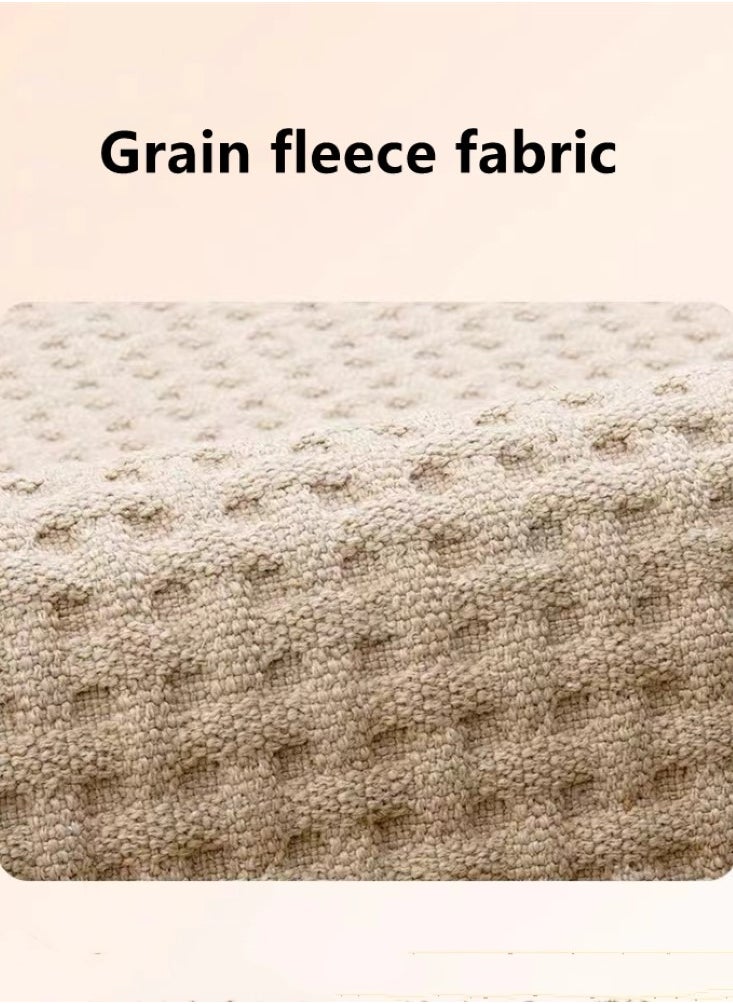 Kutis 1-Piece Bathroom Absorbent Non-Slip Mat Balcony Bedroom Floor Mat Grain Fleece Beige 60x40 Centimeter  - Image 4