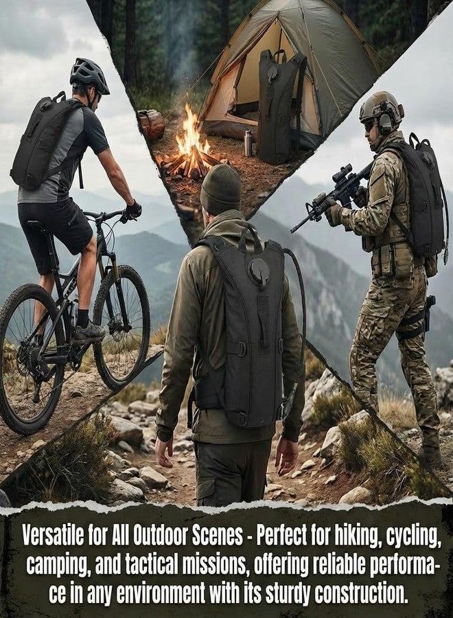 MOJMBSBY 3L Tactical Hydration Backpack with Pre-Installed Removable Water Bladder, Ergonomic Lightweight Design for Hiking, Cycling, Outdoor Adventures - Image 4
