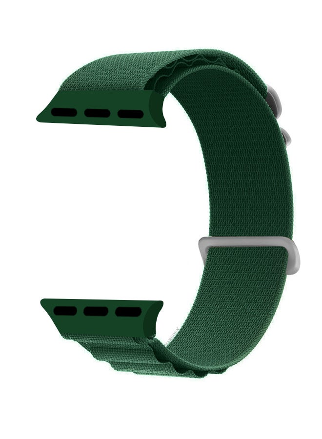 Replacement Band for Apple Watch Band 49mm 46mm 45mm 44mm - Alpine Loop Band for Women Men - Adjustable With Metal G-Hook Strap For iWatch Ultra Series SE 8/7/6/5/4/3/2/1 - Dark Green - Image 2