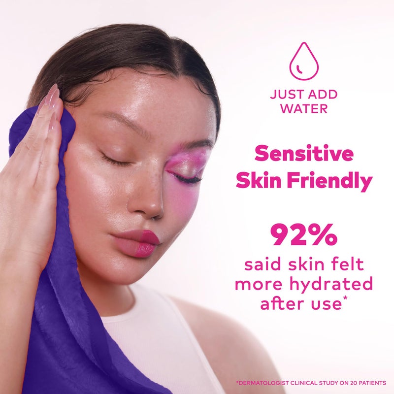 Makeup Eraser The Original MakeUp Eraser, Erase All Makeup With Just Water, Including Waterproof Mascara, Eyeliner, Foundation, Lipstick, and More (Queen Purple) - Image 3