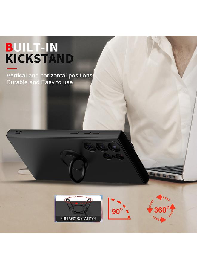 اس-توب جراب لهاتف Samsung Galaxy S23 Plus 5G مع حامل حلقي من مادة TPU وسيليكون - Image 5