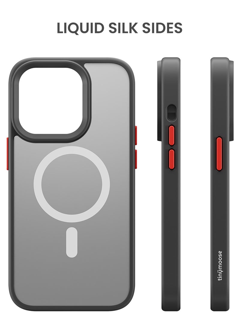 TinyMoose Frosty Matte Drip iPhone Case made for iPhone 14 Pro - Snow Black  - Image 2
