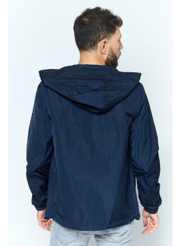 Michael Kors Men Plain Windbreaker Jacket, Navy Blue  - Image 4