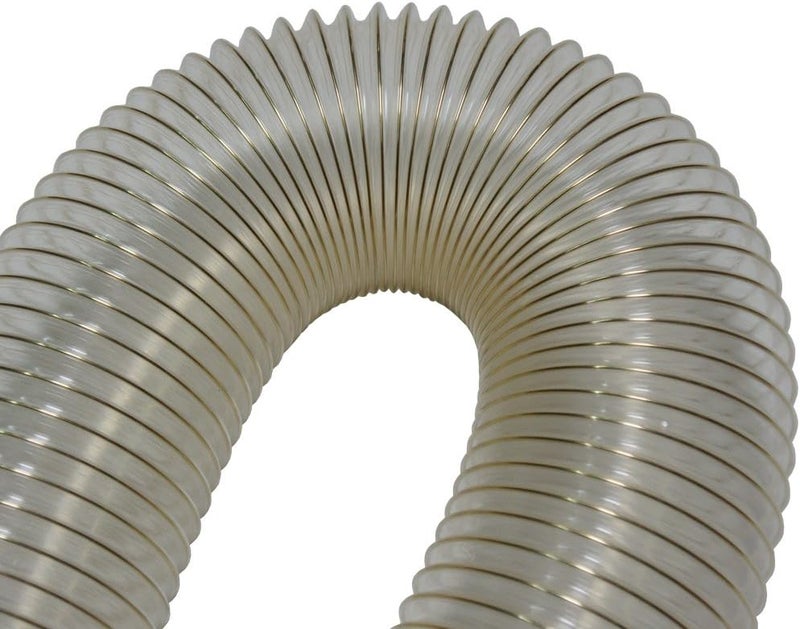 Rubber-Cal 01-202-1.25-12 "PVC Flexduct" General Purpose, 1.25"ID x 12' Fully Stretched, Clear - Image 2