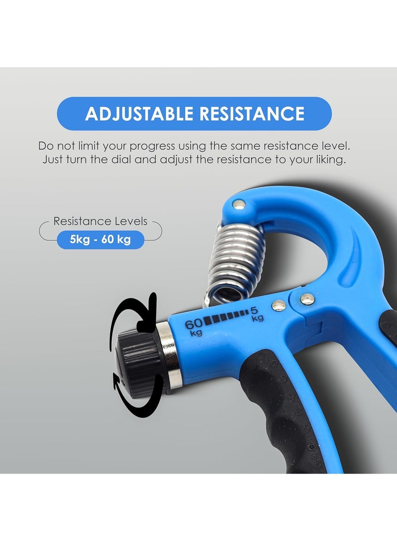ENDLESS  Adjustable Hand Grip Strengthener | 5 Kg to 60 Kg | Assorted | Resistance Level | Exercise Equipment to Use in Home & Gym | For Forearm & Finger Power Gripper Exercises - Image 3