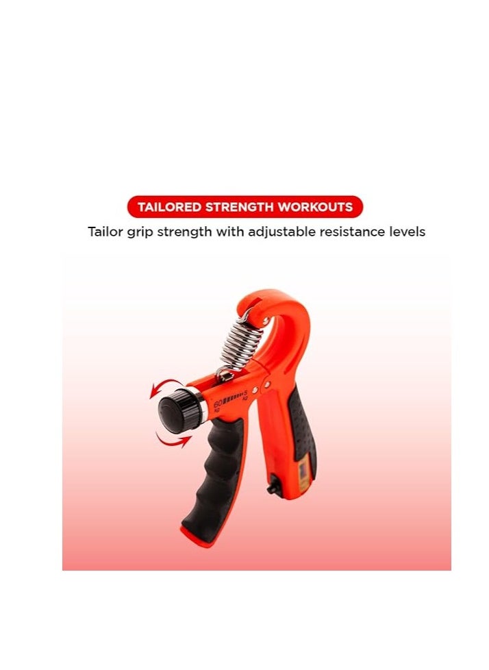 ENDLESS  - Adjustable Hand Grip Strengthener | 5 Kg to 60 Kg | Assorted | Resistance Level | Exercise Equipment to Use in Home & Gym | For Forearm & Finger Power Gripper Exercises - Image 1