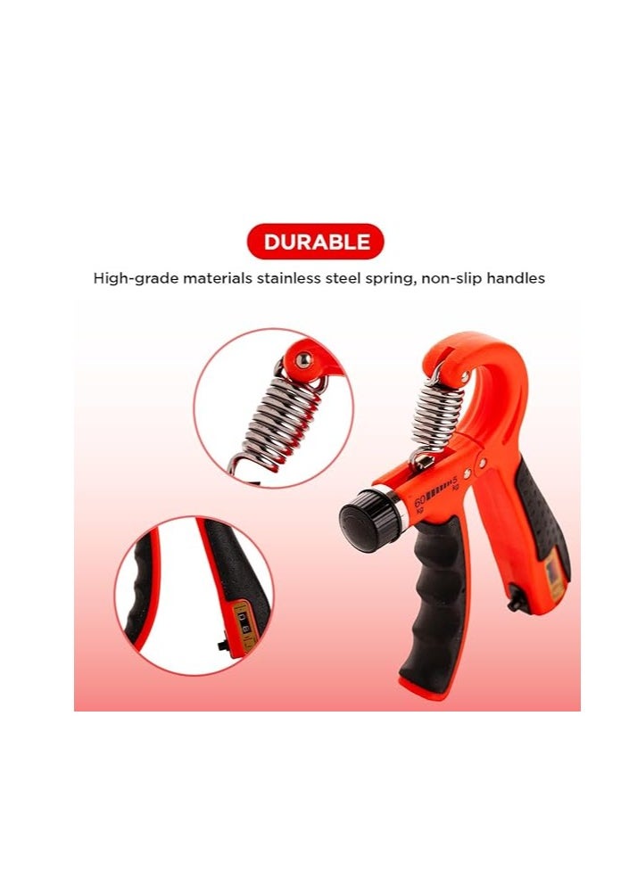 ENDLESS  - Adjustable Hand Grip Strengthener | 5 Kg to 60 Kg | Assorted | Resistance Level | Exercise Equipment to Use in Home & Gym | For Forearm & Finger Power Gripper Exercises - Image 1