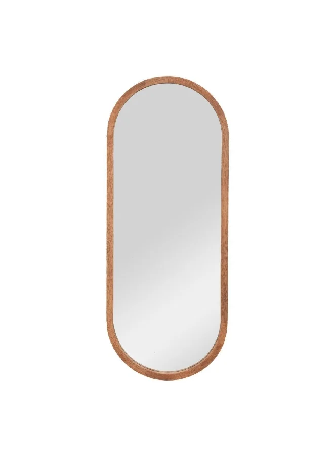 atmosphera Gianni Rubberwood Mirror Brown 35 x 90 cm 193128
