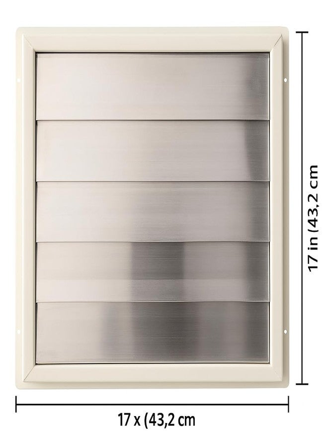 Livshine 17x17 Inch Aluminum Louver Shutter with Powder-Coated Tata CRCA Steel Frame | Fits 15 Inch Exhaust Fan or Duct | Rustproof Vent Cover for Industrial, Kitchen & Bathroom Ventilation - Image 2