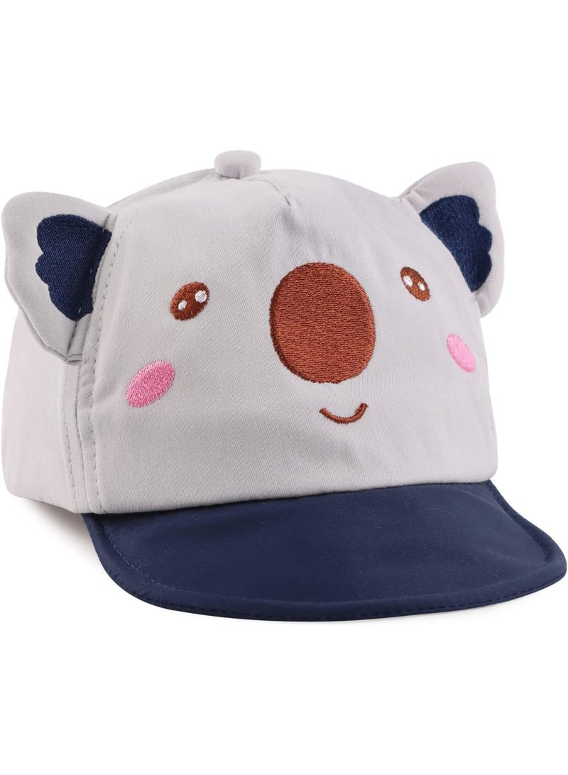 SOLARAE Cartoon Baby Sun Hat, Animal Pattern  Cartoon Caps Spring Summer, Sun Hat for Baby Boy Girl, Kids Baseball Caps for Little boy Girl (Blue) - Image 1