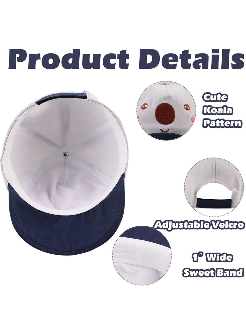 SOLARAE Cartoon Baby Sun Hat, Animal Pattern  Cartoon Caps Spring Summer, Sun Hat for Baby Boy Girl, Kids Baseball Caps for Little boy Girl (Blue) - Image 5