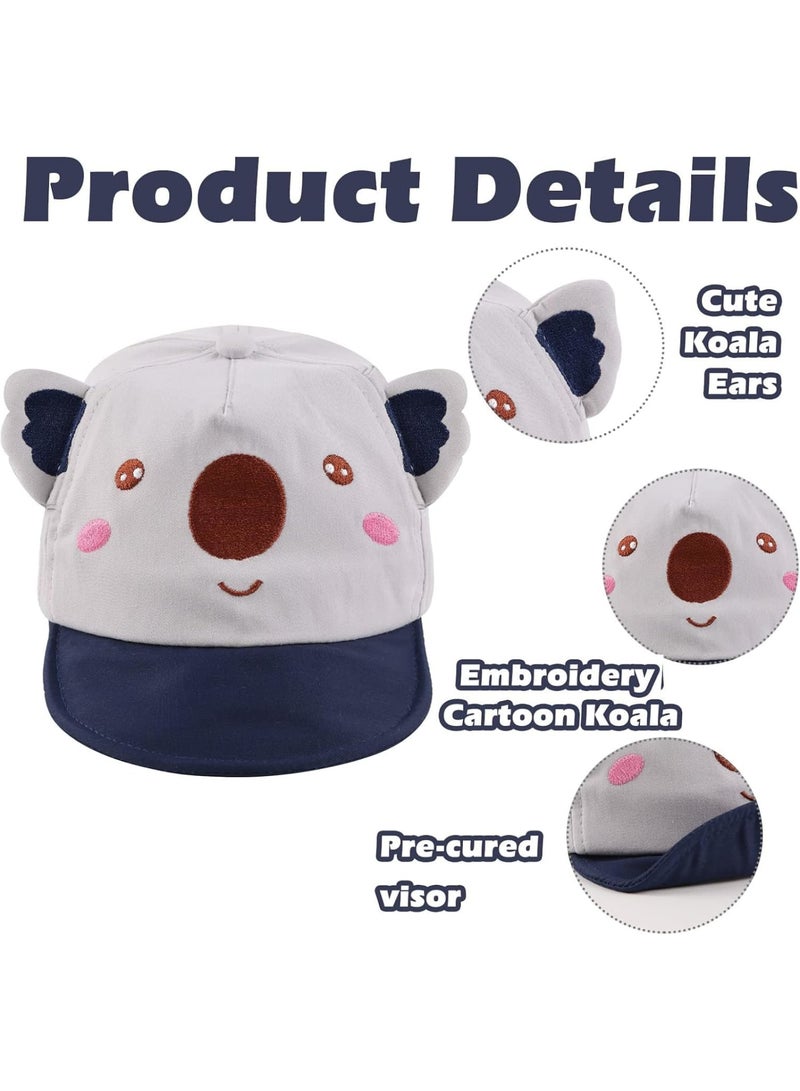 SOLARAE Cartoon Baby Sun Hat, Animal Pattern  Cartoon Caps Spring Summer, Sun Hat for Baby Boy Girl, Kids Baseball Caps for Little boy Girl (Blue) - Image 4