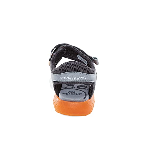 Stride Rite 360 Boys Vinnie Light Up Sandal, Orange, 9 Toddler - Image 4