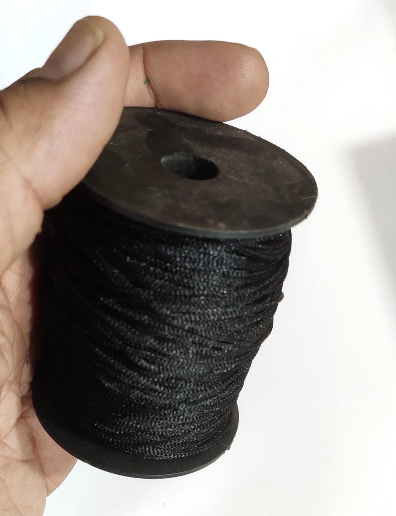 OMX 1mm Black Nylon Chinese Knotting for Macrame ideally Used for Jewelry Making (Bracelets, Necklaces), Bags and Various Other Craft Projects.(Panja Dori) - Image 3