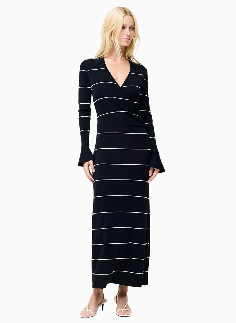 French Connection Ottie Knitted Stripe Maxi Dres