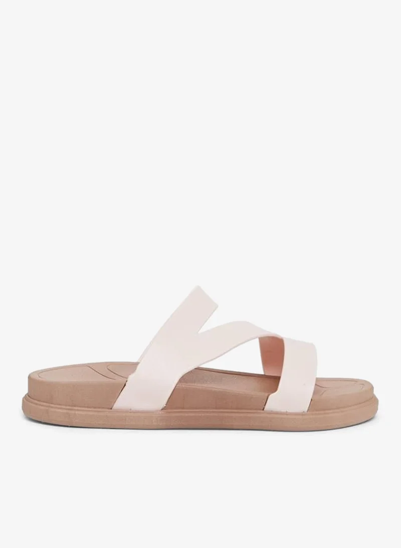 Pink Criss-Cross Flat Sandals