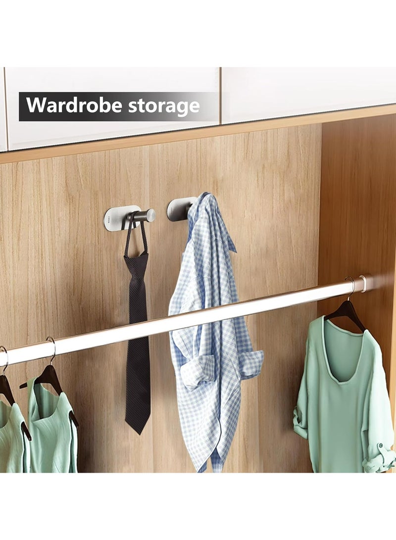 Oasisgalore Heavy Duty Self Adhesive Wall Hooks - Stainless Steel, No Drill, Set of 2  - Image 4