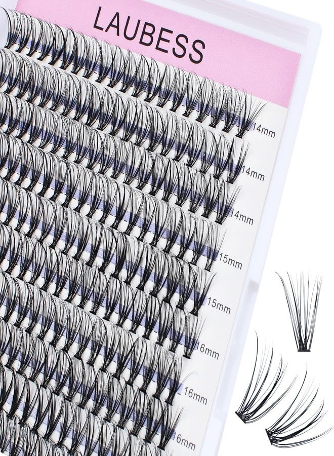 LAUBESS Eyelash Clusters LAUBESS Lash Clusters Individual Lashes Cluster Eyelash Extensions DIY at Home Waterproof Cluster Lashes (20D-0.07D-14-18) - Image 2